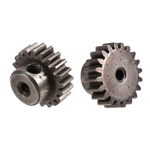 Kdouehg 2 STK 2,3 mm Welle Metallritzel Motorzahnrad 48DP M0.6 M0.8 für 1/12 1/16 RC Auto 7075 - Redcat 370/380/390,20T von Kdouehg