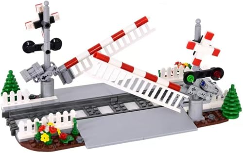 City Schienen Eisenbahnkreuzung Bausteine Set, Zug Schienen Accessoires Geländer Kreuzung Hubhebel Konstruktionsspielzeug Kompatibel mit Großen Marken City Schienen Eisenbahnkreuzung Bausteine Set, Zug Schienen Accessoires Geländer Kreuzung Hubhebel Konstruktionsspielzeug Kompatibel mit Großen Marken von KeKeDuo