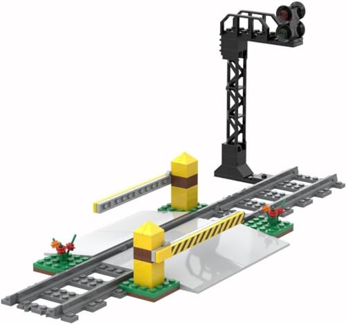 City Schienen Eisenbahnkreuzung Bausteine Set, Zug Schienen Accessoires Geländer Kreuzung Hubhebel Konstruktionsspielzeug Kompatibel mit Großen Marken City Schienen Eisenbahnkreuzung Bausteine Set, Zug Schienen Accessoires Geländer Kreuzung Hubhebel Konstruktionsspielzeug Kompatibel mit Großen Marken von KeKeDuo