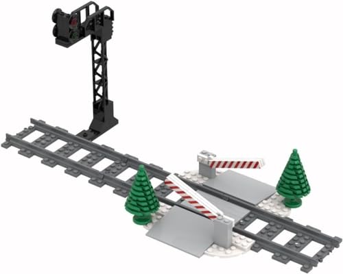 City Schienen Eisenbahnkreuzung Bausteine Set, Zug Schienen Accessoires Geländer Kreuzung Hubhebel Konstruktionsspielzeug Kompatibel mit Großen Marken City Schienen Eisenbahnkreuzung Bausteine Set, Zug Schienen Accessoires Geländer Kreuzung Hubhebel Konstruktionsspielzeug Kompatibel mit Großen Marken von KeKeDuo
