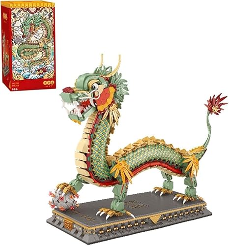 KeKeDuo Technik Auspicious Dragon Bausteine Modell, 1416 Klemmbausteine Verheißungsvoller Drachen ModellBausatz Konstruktionsspielzeug Nicht Kompatibel mit Großen Marken KeKeDuo Technik Auspicious Dragon Bausteine Modell, 1416 Klemmbausteine Verheißungsvoller Drachen ModellBausatz Konstruktionsspielzeug Nicht Kompatibel mit Großen Marken von KeKeDuo