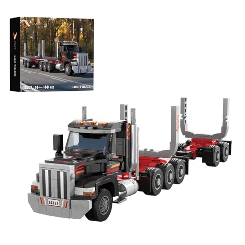 KeKeDuo Technik LKW Bausteine, 444 Klemmbausteine Militär Holztransporter Modellbausatz Konstruktionsspielzeug Kompatibel mit Andere Marken von KeKeDuo