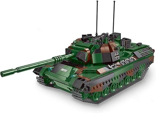 KeKeDuo Technik Panzer Bausteine, 1145 Klemmbausteine Militär Leopard 1 Kampfpanzer Modellbausatz Konstruktionsspielzeug Kompatibel mit Andere Marken von KeKeDuo