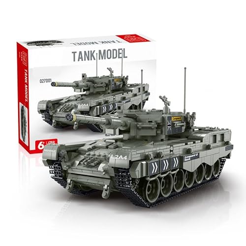 KeKeDuo Technik Panzer Bausteine, 1756 Klemmbausteine Militär Leopard 2A7 Panzer Modellbausatz Konstruktionsspielzeug Kompatibel mit Andere Marken von KeKeDuo