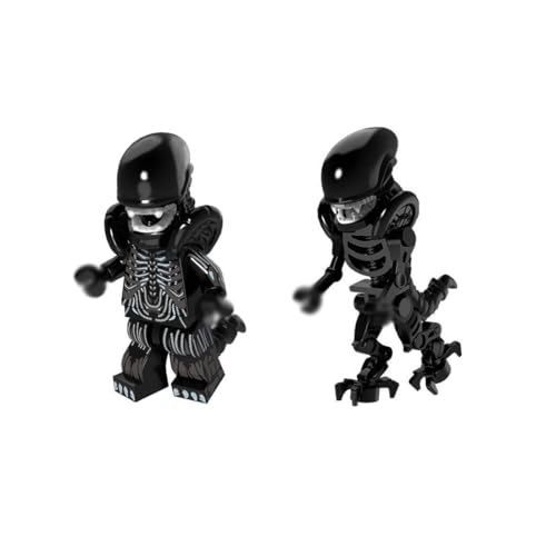 KeKeDuo Xenomorph Modell Bausteine Set, DIY Außerirdische Monster Minifiguren Skeleton Modellbausatz Xenomorph Alien Monsters Konstruktionsspielzeug für Erwachsene und Kinder von KeKeDuo