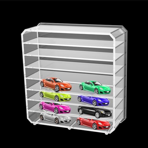 KeaJuidy Organiser Aufbewahrungskoffer Fahrzeuge Geschenkset Spielzeugautos Schaukasten Sammelkoffer Sammelbox für Streichholzschachtel Autos 24,6x24x7 cm von KeaJuidy