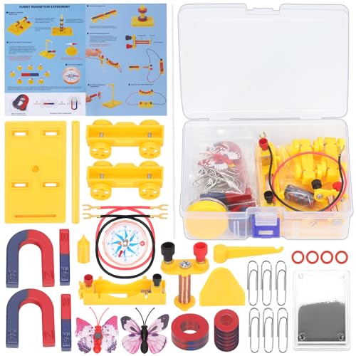 Keadic 38Pcs Magnet Wissenschaft Kit enthält Bar/Ring/Hufeisen/Schmetterling magnetische, Kompass, Eisen, grundlegende Physik Labor Elektromagnet Experiment Set für Schüler Lernen Starter Keadic 38Pcs Magnet Wissenschaft Kit enthält Bar/Ring/Hufeisen/Schmetterling magnetische, Kompass, Eisen, grundlegende Physik Labor Elektromagnet Experiment Set für Schüler Lernen Starter von Keadic