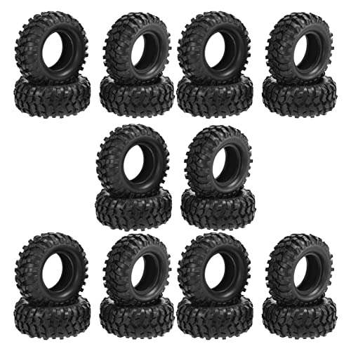 Keavenoy 20 Stück 1,9 Zoll Reifen im Gummi 1,9 Reifen 96 x 40 mm für TRX4 Axial SCX10 III AXI03007 90046 von Keavenoy