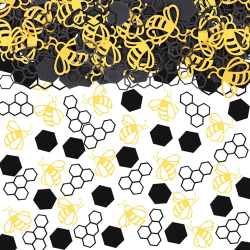 Keaziu 100PCS Bee Confetti Bee Table confetti Yellow Black Circle Honeycomb Hexagon Confetti for Baby Shower Themed Bee Birthday Table Decoration Supplies Keaziu 100PCS Bee Confetti Bee Table confetti Yellow Black Circle Honeycomb Hexagon Confetti for Baby Shower Themed Bee Birthday Table Decoration Supplies von Keaziu
