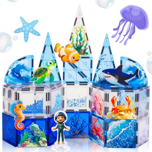 Kebo Magnetische Bausteine Meeresmotiv 42 Stück Magnetbausteine, Funkelnde Magnetfliesen Figuren Kinderspielzeug Magnet Spielzeug Vorschule Lernen Montessori für Kinder ab 3 Jahren Jungen und Mädchen Kebo Magnetische Bausteine Meeresmotiv 42 Stück Magnetbausteine, Funkelnde Magnetfliesen Figuren Kinderspielzeug Magnet Spielzeug Vorschule Lernen Montessori für Kinder ab 3 Jahren Jungen und Mädchen von Kebo