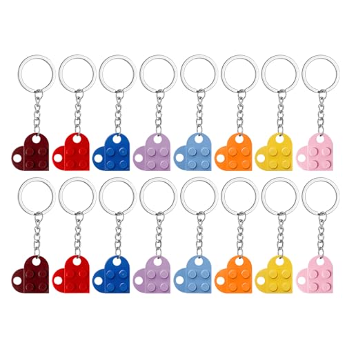 Keboyoe 16 Stück Schlüsselanhänger Bausteine Schlüsselanhänger Herz Bricks Bunt Schlüsselbund Herzförmig Schlüsselanhängers Partner Schlüsselanhängers Paar für Valentinstag Weihnachten Geschenk Keboyoe 16 Stück Schlüsselanhänger Bausteine Schlüsselanhänger Herz Bricks Bunt Schlüsselbund Herzförmig Schlüsselanhängers Partner Schlüsselanhängers Paar für Valentinstag Weihnachten Geschenk von Keboyoe