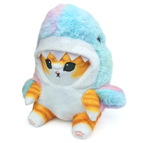 22cm Weiche Kuscheltier Shark Katze, Katze Plüschpuppe Hai Katze Plüschtiere, Weiche Kuscheltier Shark Katze für Kinder Erwachsene Weihnachten von KedidO