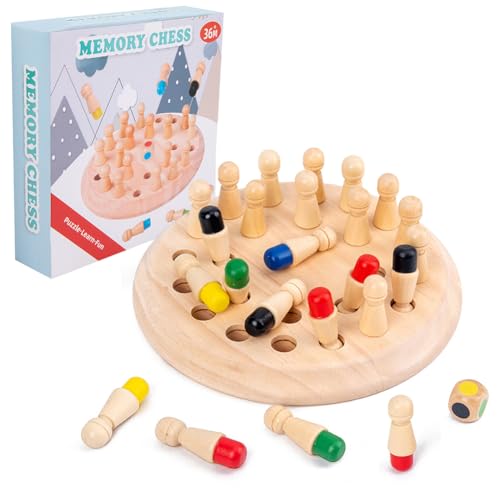 Holzspielzeug, Mon-Tessori Spielzeug,Memory Spiel,Hölzernes Memory-Schach,Farbspeichertafel,Mon-Tessori Spielzeug ab 3 Jahre,Geburtstagsgeschenke für Kinder Holzspielzeug, Mon-Tessori Spielzeug,Memory Spiel,Hölzernes Memory-Schach,Farbspeichertafel,Mon-Tessori Spielzeug ab 3 Jahre,Geburtstagsgeschenke für Kinder von KedidO