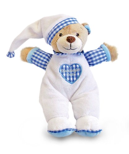 Keel Toys 64996 Soft Toy Goodnight Bear 15 cm Blue von Keel Toys