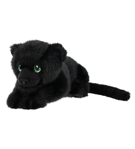Keel Toys KEELECO Plüschtier, schwarzer Panther, 25 cm, weiches und umweltfreundliches Kuscheltier für Kinder – 100% recycelt – langlebiges und waschbares Spielzeug – originelles Geschenk – Wildtier von Keel Toys