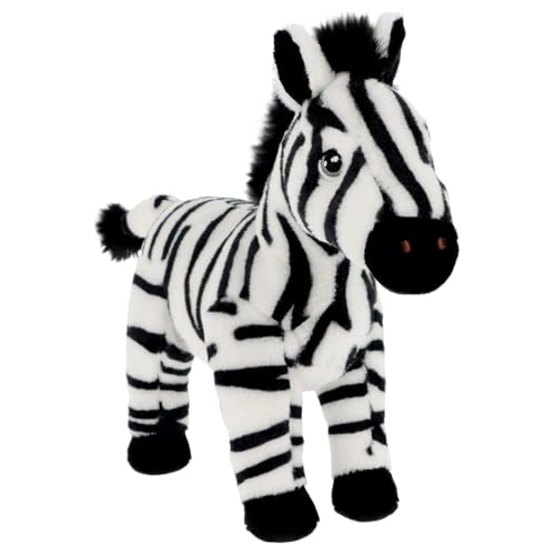 Keel Toys Keeleco Zebra 25 cm Plüschtier – 100% knuddelig – 100% recycelt, umweltfreundlich, Geschenk für Neugeborene, realistisch, lebensecht – perfekte weiche kuschelige Spielbegleiter für Kinder von Keel Toys