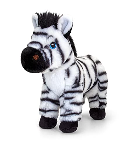 Keel Toys Keeleco SE1037 Plüschtier Zebra, 20 cm, Schwarz, Weiß von Keel Toys