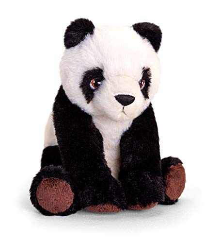 Keeleco SE6122 Plüschtier Panda, ca. 18 cm, aus recycelten Materialien, Augen aufgestickt aus Baumwolle von Keel Toys