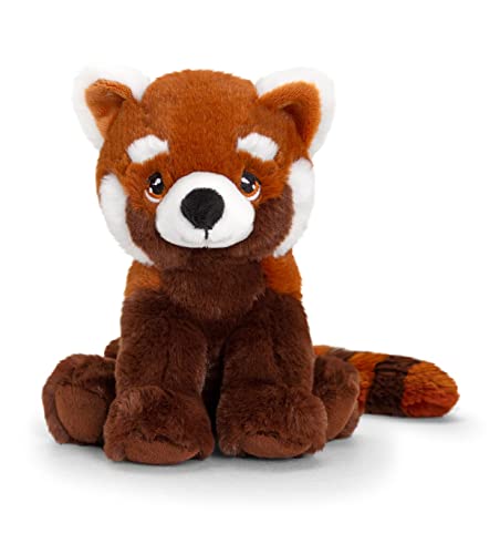 Keel Toys Keeleco – Plüschtier Panda rot 18 cm – SE6566, Braun, Weiß von Keel Toys