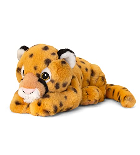 Keeleco SE6107 Plüschtier Gepard, ca. 35 cm, aus recycelten Materialien, Augen aufgestickt aus Baumwolle von Keel Toys
