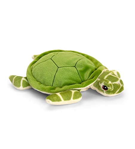 Keel Toys Keeleco SE6140 Turtle Plüschtier Schildkröte, ca. 25 cm, aus recycelten Materialien, Augen aufgestickt aus Baumwolle, verschieden von Keel Toys