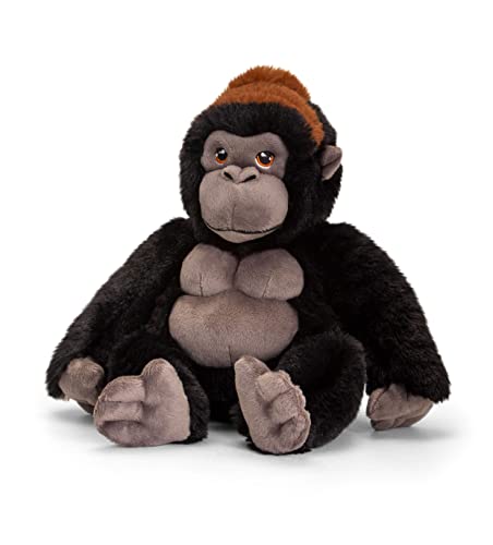 Keeleco SE6174 Plüschtier Gorilla, ca. 20 cm, aus recycelten Materialien, Augen aufgestickt aus Baumwolle von Keel Toys