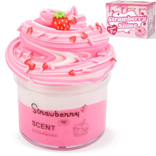 Keemanman Strawberry Butter Slime, Scented Slime Kit Toys Cute Preppy Stuff for Girls Boys Kids, Cool Teen Girls Birthday Gifts Party Favors Keemanman Strawberry Butter Slime, Scented Slime Kit Toys Cute Preppy Stuff for Girls Boys Kids, Cool Teen Girls Birthday Gifts Party Favors von Keemanman