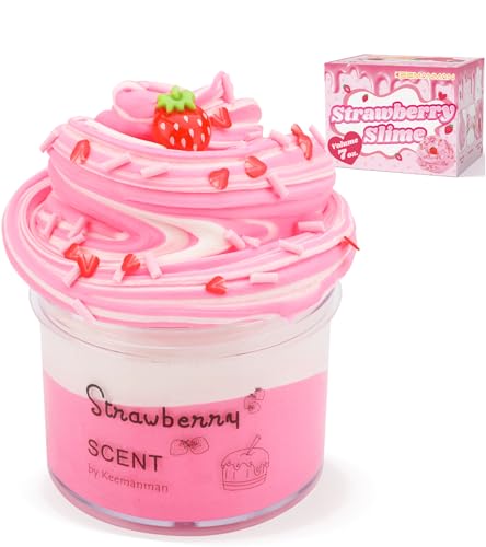 Strawberry Slime, duftender Butterschleim-Set, niedlich, adrett, für Mädchen, Jungen, Kinder Strawberry Slime, duftender Butterschleim-Set, niedlich, adrett, für Mädchen, Jungen, Kinder von Keemanman