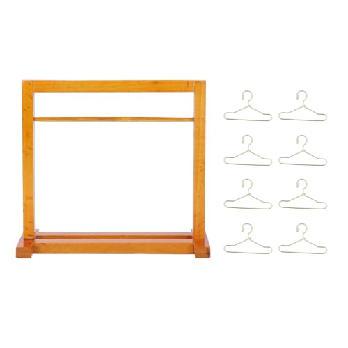 1:12 Puppenkleiderständer mit Puppenkleiderbügel, Puppengarderobe-Möbelzubehör für Puppenhausbedarf 1:12 Puppenkleiderständer mit Puppenkleiderbügel, Puppengarderobe-Möbelzubehör für Puppenhausbedarf von Keenso