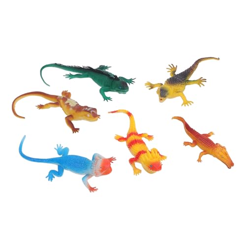Echsenmodell Toys, 6 PCs Eidechse Figuren Bildung Frühes Lernen Realistisches Modell Reptilien Tierfiguren Spielzeug Set Set von Keenso