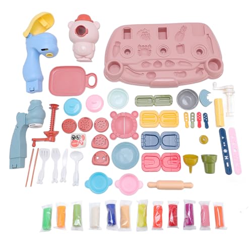 Farbteigspiel -Set, Kunststoff Entwickeln Kreativität Verbesserung Hände Augenkoordination Fun Fun Noodle Maker Play Clay Set für von Keenso