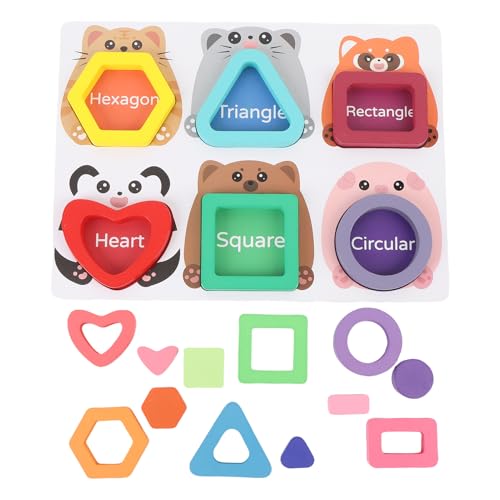 Form Rätsel, Montessori Toys Peg Puzzle Geometrisches Farbpinselbrett für Mädchen von Keenso