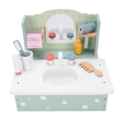 Hölzerne Eitelkeits -Set, So Tun Kleinkind Make -up Eitelkeitstischspielzeug für Mädchen Hölzerne Eitelkeits -Set, So Tun Kleinkind Make -up Eitelkeitstischspielzeug für Mädchen von Keenso