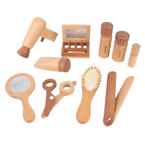 Holz Make -up -Spielzeug, Tun Sie Make -up -Kit mit Haartrockner Spiegel für Mädchen Holz Make -up -Spielzeug, Tun Sie Make -up -Kit mit Haartrockner Spiegel für Mädchen von Keenso