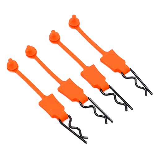 Keenso 1/10 RC Car Shell Bolt, 4 Stück RC Car Clips Pins Universal Car Shell Latch Clip Ersatz Modell Car Shell Zubehör (ORANGE) von Keenso