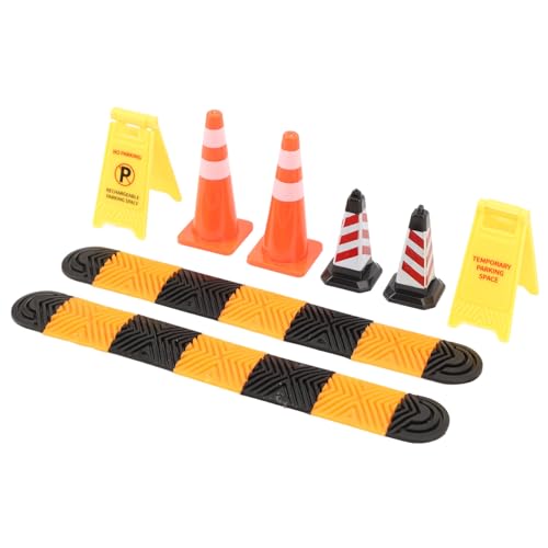 Keenso 1/18 1/24 RC Car Ramp, RC Crawler Car Accessoires Speed ​​Bumps Eiszapfen Warnschilder Modellauto -Szenenzubehör für SCX24 von Keenso