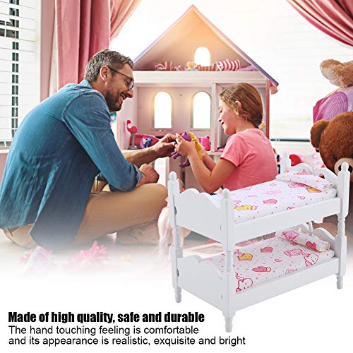 Keenso 1:12 PUPPENHAUS MINI MÖBEL SCHLAFZIMER Modell ETAGENBETT SPIPIELEGUG (ROSA (PINK) von Keenso