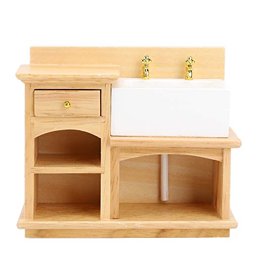 Keenso 1:12 Puppenhaus-Küchenspüle, Miniatur-Badezimmer-Belfast-Waschbecken für Puppenhaus-Dekoration (Becken) von Keenso