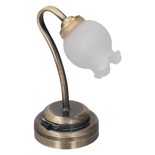 Keenso 1:12 Puppenhaus-Tischlampe, Miniatur-Schreibtischlampe für Puppenhaus-Zubehör von Keenso
