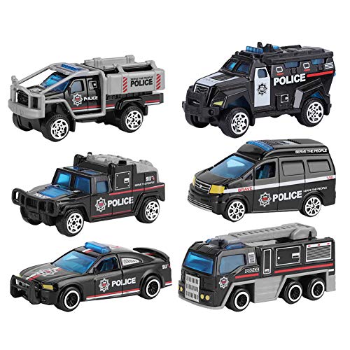 Keenso 1:64 Ingenieurautomodell, 6PCS -Legierungsfahrzeugspielzeug für Kindergeschenk (Eine besondere Polizeiserie) von Keenso