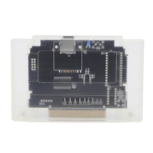 Keenso 3000 in 1 Game -Patrone mit 8 -GB Speicherkarte für SFC Konsole Unterstützt Automatische Speichern und Backup für Besseres Spielerlebnis (Transparent weiß) von Keenso