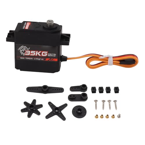 Keenso 35-kg-Servomotor, Geräuscharmer RC-Metallgetriebe-Servomotor mit Hohem Drehmoment für Bootsroboter von Keenso