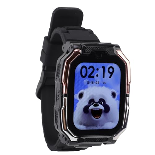 Keenso 4G Kids Smartwatch, mit Kamera Musik Player Schrittzähler Wecker für 6- Bis 13 Jahre Alte Jungen Mädchen Zuschauen (Black) von Keenso
