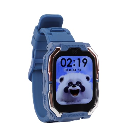 Keenso 4G Kids Smartwatch, mit Kamera Musik Player Schrittzähler Wecker für 6- Bis 13 Jahre Alte Jungen Mädchen Zuschauen (Dunkelblau) von Keenso