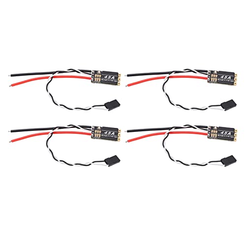 Keenso 4Pcs Bürstenloser ESC, 45A 2 6S Netzteil RGB LED Elektrische Geschwindigkeit Regler für RC FPV Quadcopter Flugzeug Drohne von Keenso