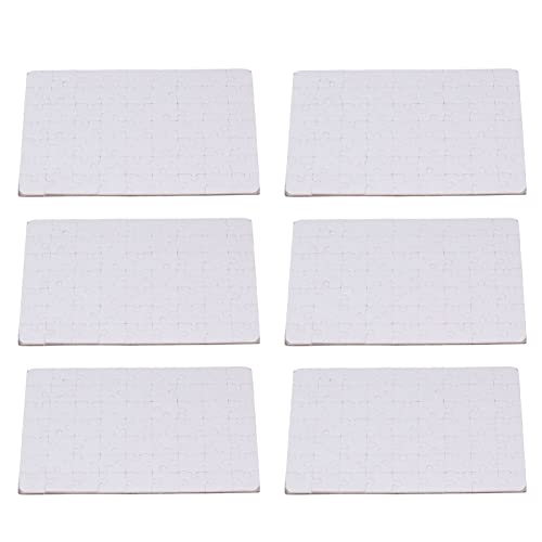 Keenso 6 Setzen Sie Weiße Leer -Puzzle Sublimation Blanks Puzzle Assembly, Einfach zu Verwendende Transferhandwerk, Sicher und Haltbar, Tolle Geschenke für Feiertage, 13x18cm Größe von Keenso