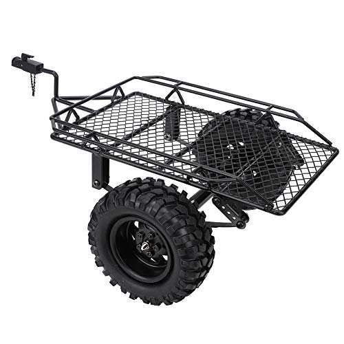 Keenso Anhänger des Metalltraktionsschnalle Eimer, RC -Eimer -Anhänger -Simulationswagen für D90 SCX10 CC01 1/10 DIY -Teile (Black) von Keenso
