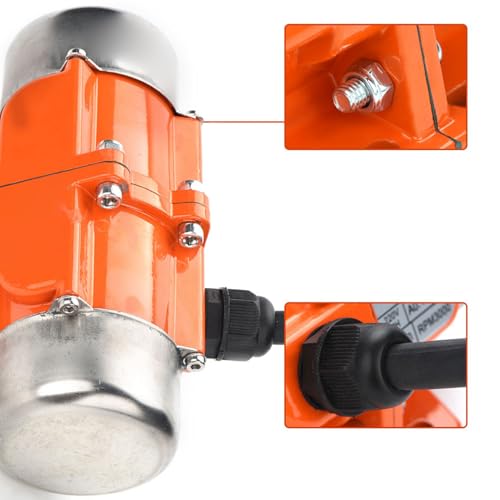 Keenso Asynchroner Lebendiger Motor - Einstellbarer Exzentrizitätsblock, Hohe Temperatur - für Geräte, Aluminiumlegierungsabdeckung Lebensmittelmaschinen (DREI-Phasen 80W) von Keenso