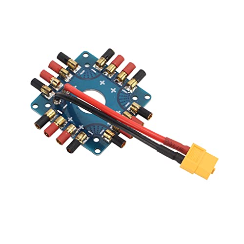 Keenso ESC-Netzteil-Verteilerplatine Anschlussplatine mit XT60-Stecker 3,5-mm-Bananenstecker für RC-Drohne von Keenso