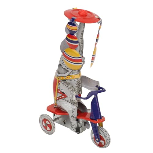Keenso Elefant auf Dreirad -Blechspielzeug, Handgefertigte Elefant -Blechspielzeug, Uhrwerk Dreirad -Vintage -Spielzeug, Angetrieben von Uhrwerk, Niedlich und Lustig, auf Dem Keenso Elefant auf Dreirad -Blechspielzeug, Handgefertigte Elefant -Blechspielzeug, Uhrwerk Dreirad -Vintage -Spielzeug, Angetrieben von Uhrwerk, Niedlich und Lustig, auf Dem von Keenso